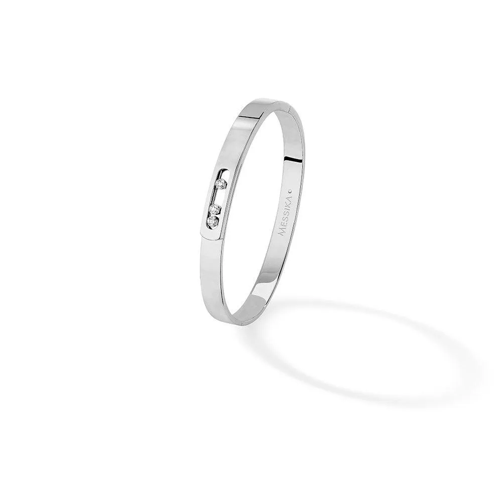 0.15ctw White Gold Diamond Bangle Bracelet