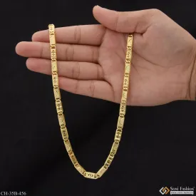 1 Gram Gold Forming - Nawabi Sophisticated Design Gold Plated Chain - Style B456