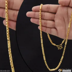 1 Gram Gold Plated Funky Design Sophisticated Design Chain for Men - Style D223