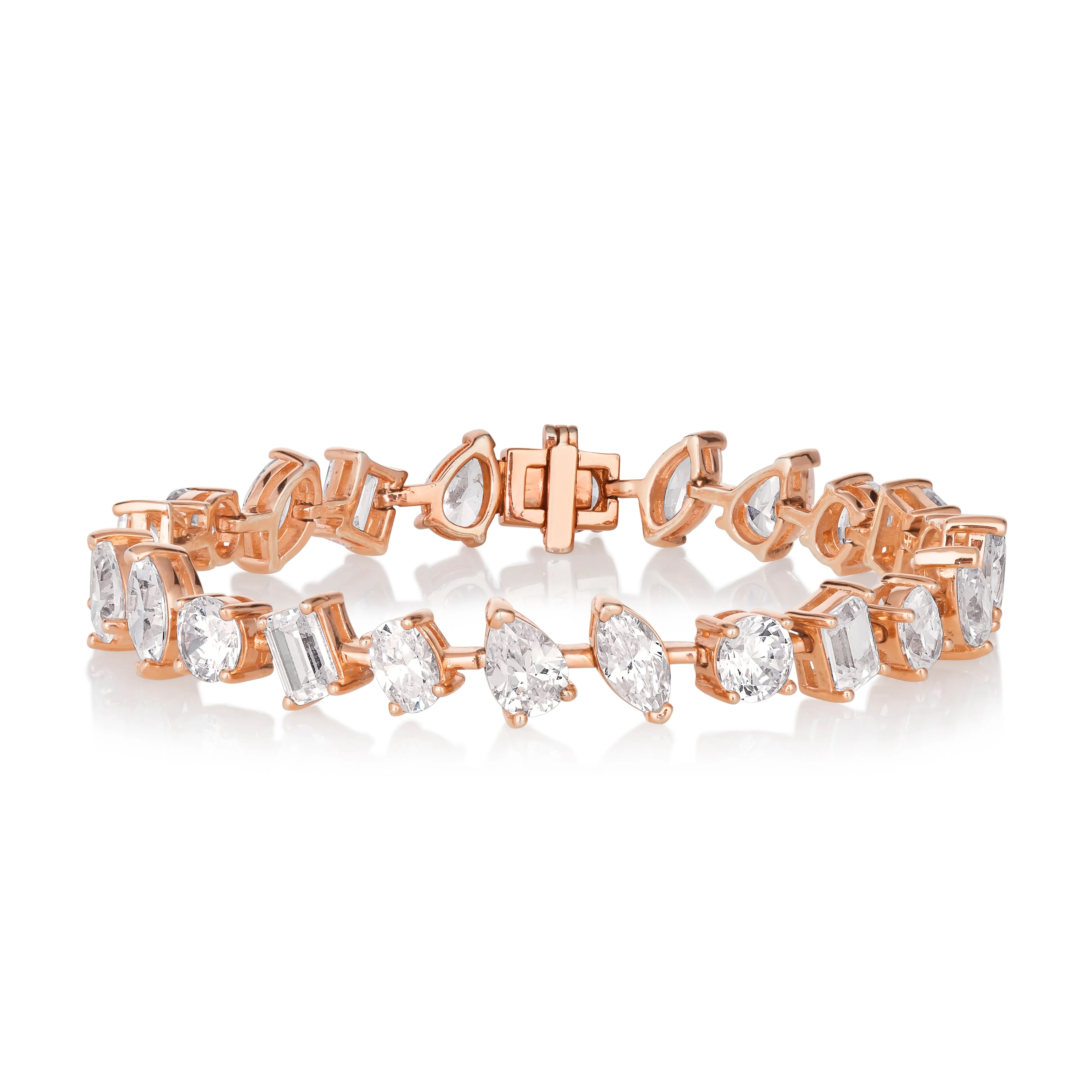 14 Carat Diamond Crystalline Multishaped Modern Bracelet