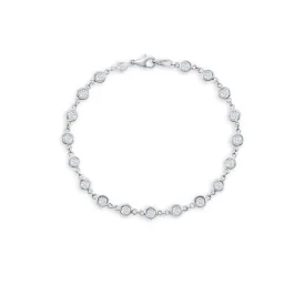 19 Stone Diamond By The Yard Bracelet (2.00 ct.) Bezel Set in 14K Gold