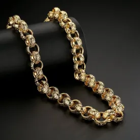 20mm Gold Filled Bonded Ornate Belcher Chain 28 Inches