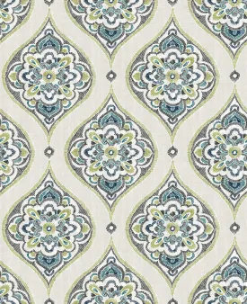 Adele Green Damask Wallpaper