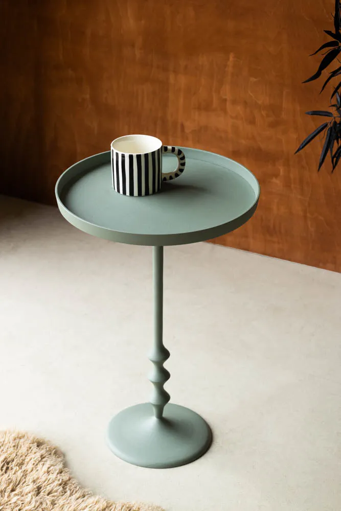 Anjou Metal Side Table - Sage Green