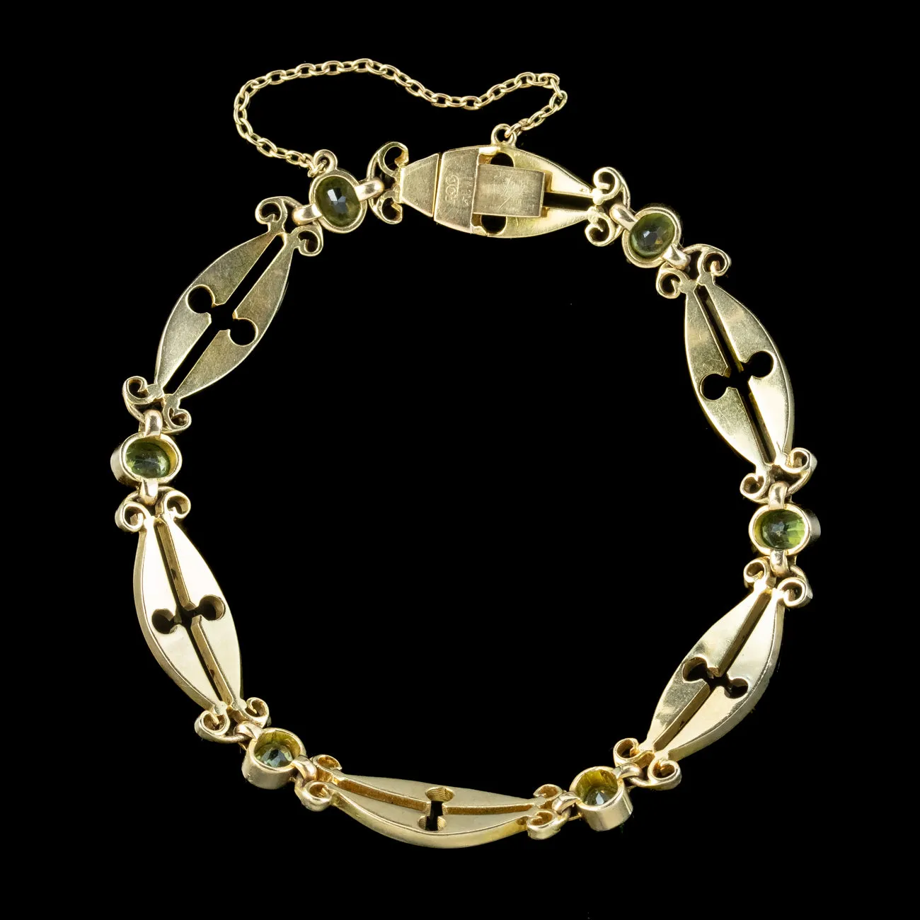 Antique Victorian Peridot Bracelet 9ct Gold