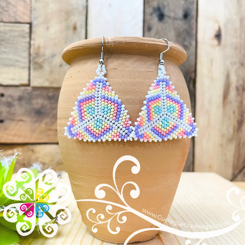 Beaded Triangular Earrings