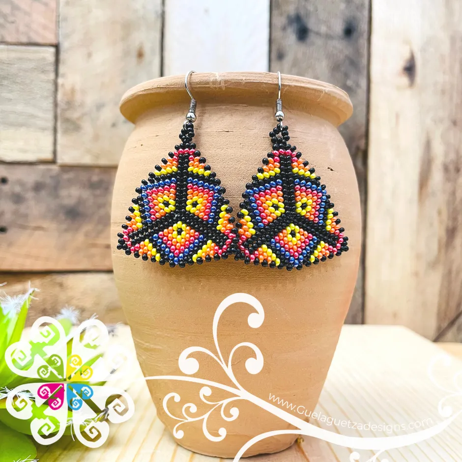 Beaded Triangular Earrings