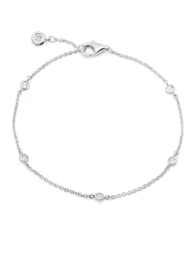 Bezel Bracelet in Pure Platinum