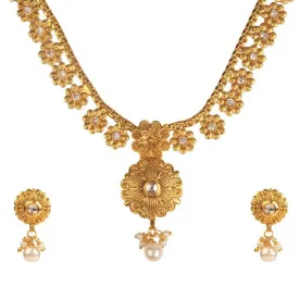 Bhavi Jewels Gold Plated Necklace Set