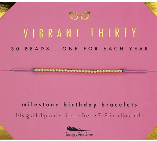 Birthday Celebration Bracelet (Ages 21, 30, 40, 50)