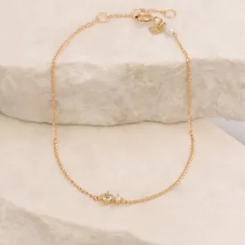 By Charlotte 14k Gold April Topaz Birthstone Bracelet