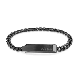 Calvin Klein Jewellery Black Steel Men's Chain Bracelet - 35000049