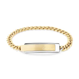 Calvin Klein Jewellery Silver & Gold Men's Chain Bracelet - 35000050