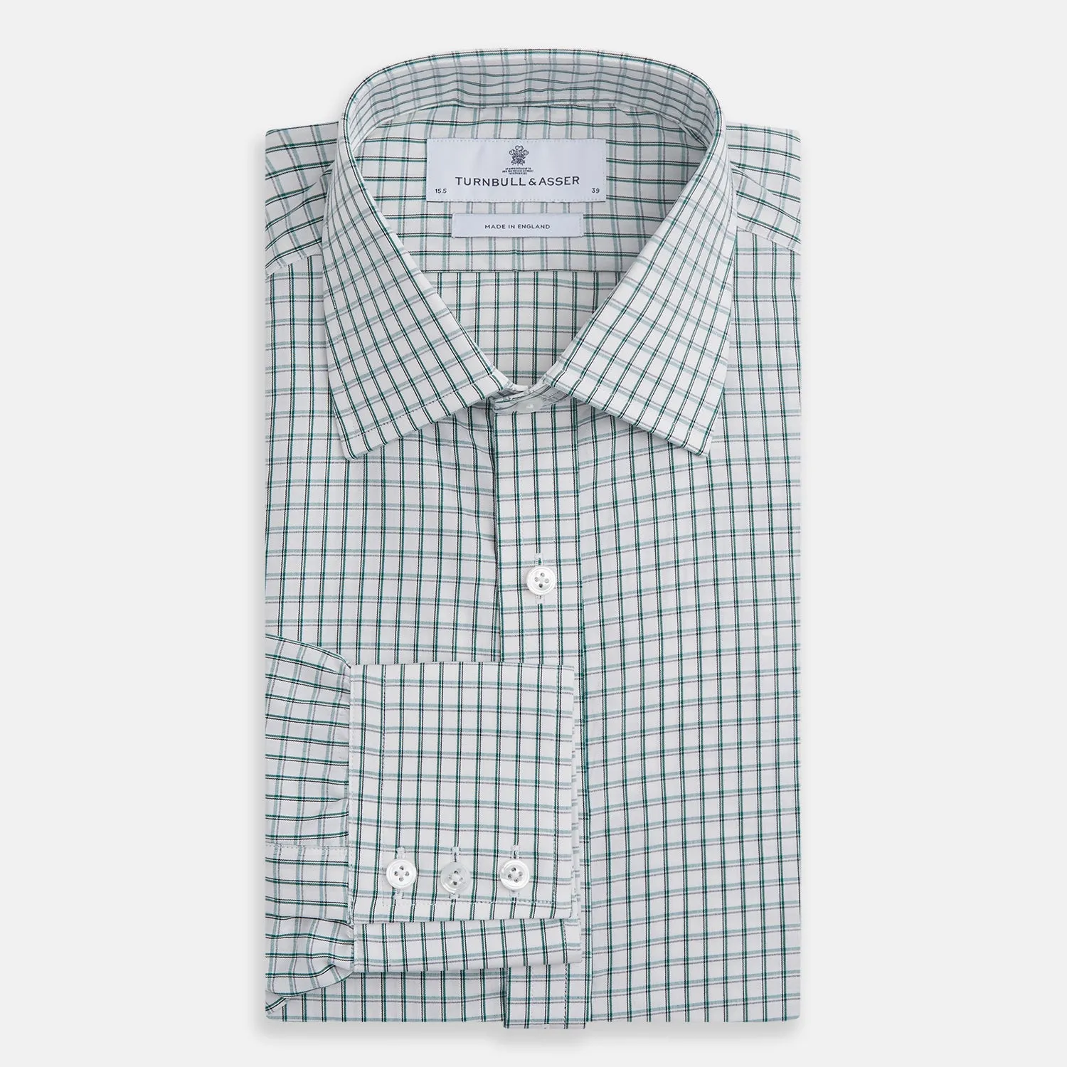 Dark Green Tattersall Check Mayfair Shirt