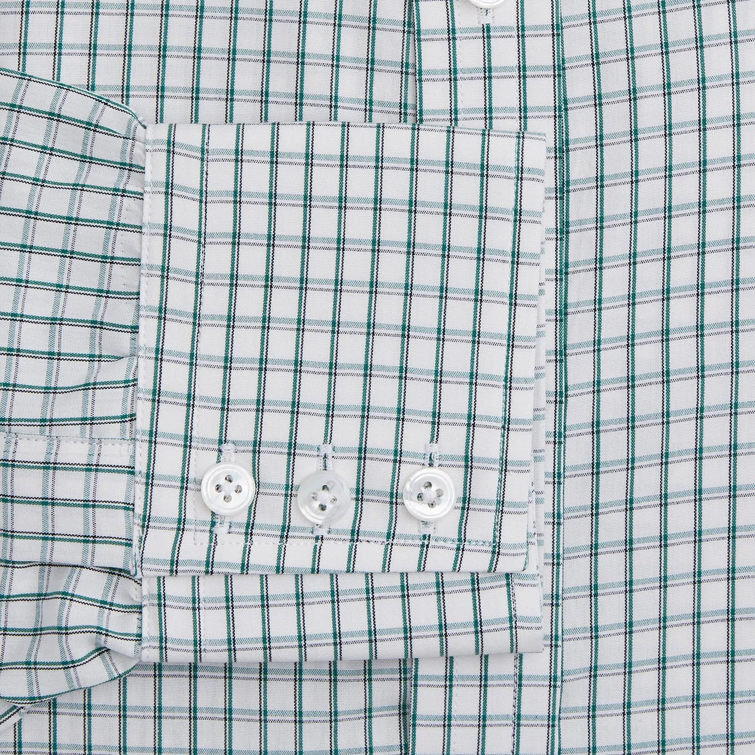 Dark Green Tattersall Check Mayfair Shirt