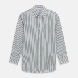 Dark Green Track Stripe Mayfair Shirt