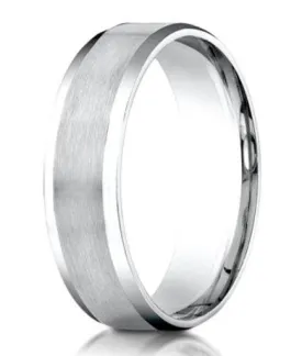 Designer Cobalt Chrome Men's Wedding Band, Polished Edges- 6mm