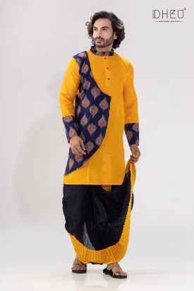 Dheu Exclusive Designer Kurta Dhoti(Optional) Set