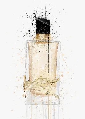 Fragrance Bottle Wall Art Print 'Platinum Gold'