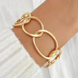 Gold Chain Cuff Bracelet at Bling & Bloom's Boutique