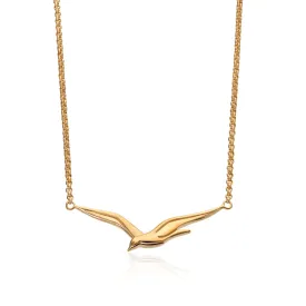 Gold Plated Soaring Bird Necklace