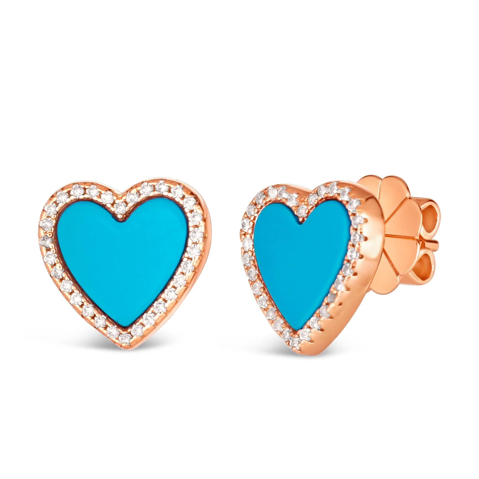 House of Hearts Blue Turquoise Earrings