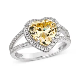 Kate 02 Heart Ring Canary Yellow