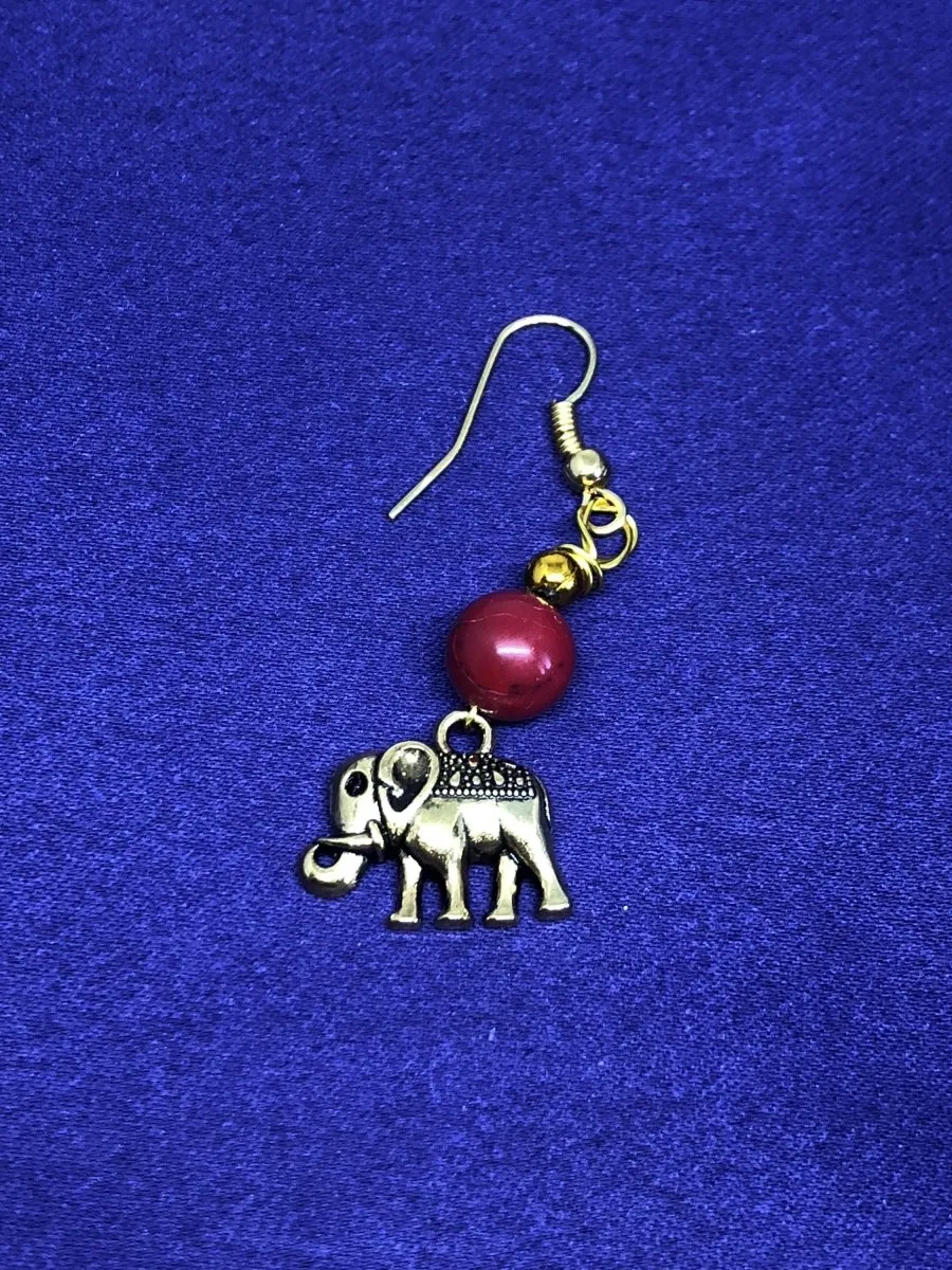 Lucky Elephant Earrings Animal Lover