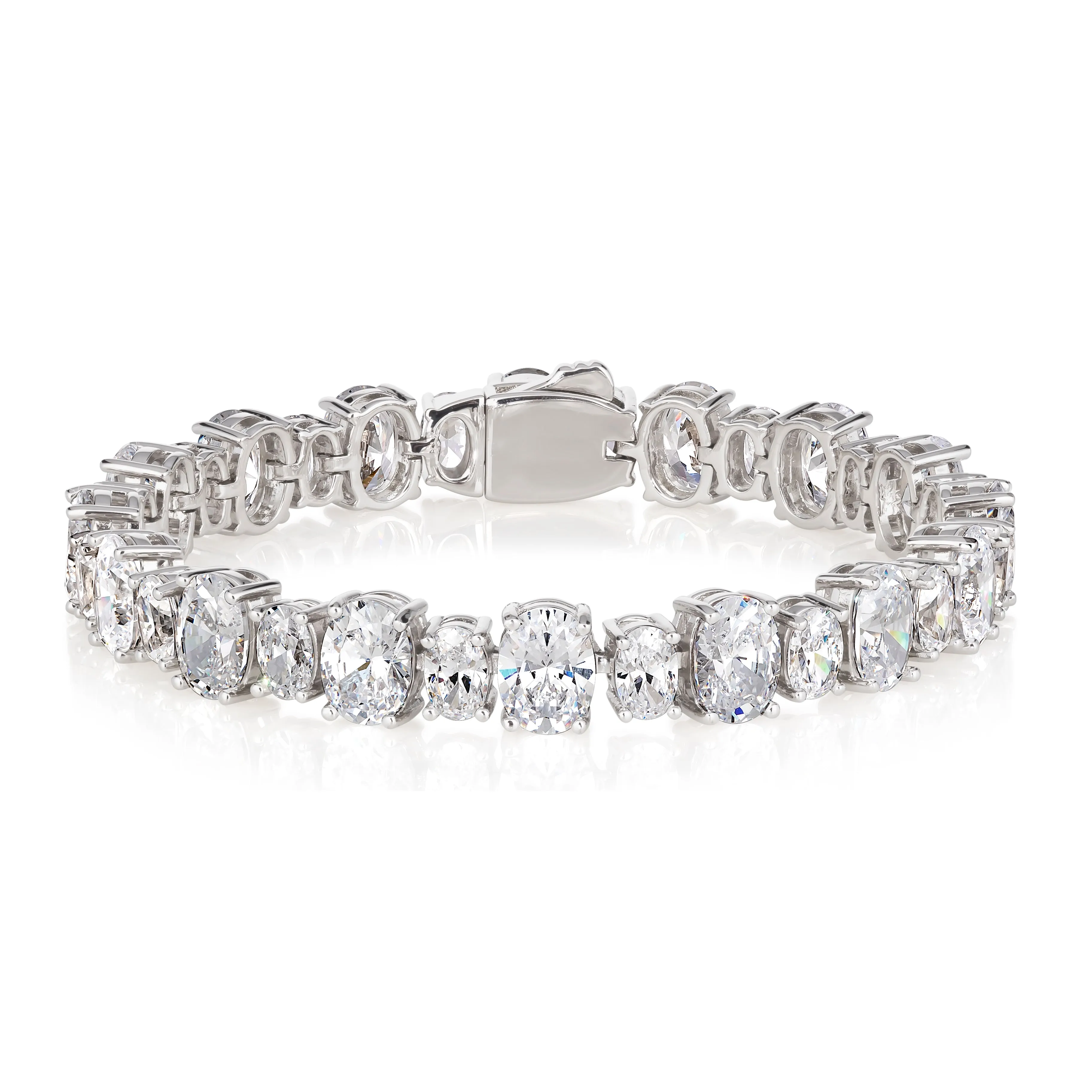 Mimi Miami Oval Diamond Crystalline Tennis Bracelet