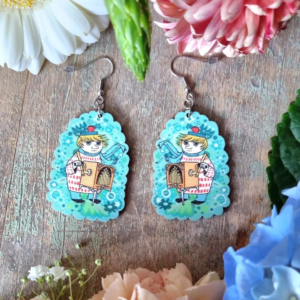 Moomin Plywood Earrings Sinisointu - Sointu Design