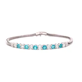 Paraiba Tourmaline & Diamond Bracelet