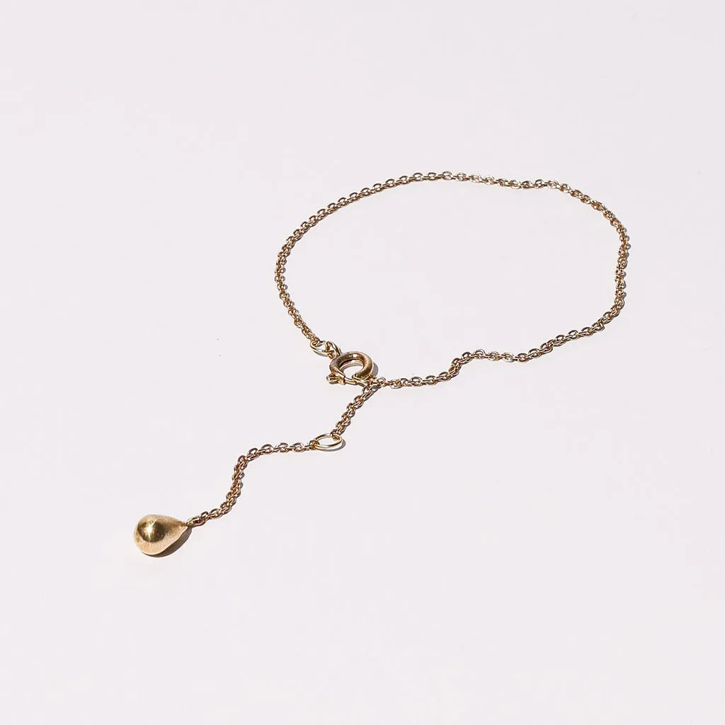 Pod Droplet Chain Bracelet - Brass