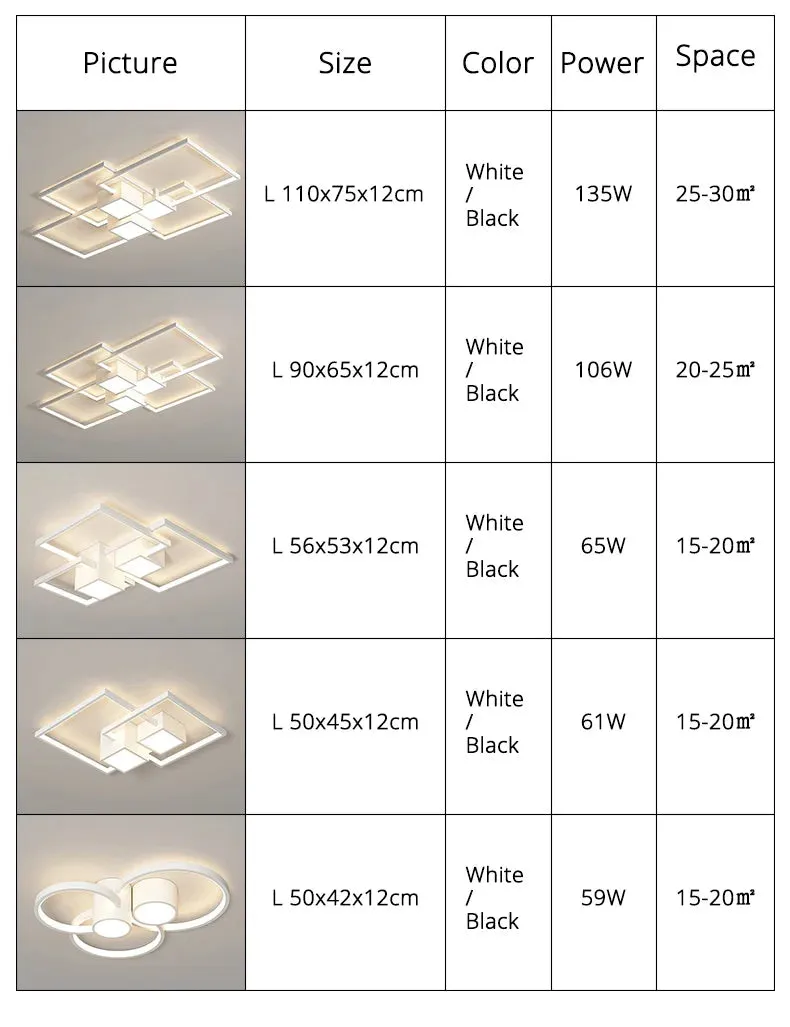 QIYI Living room Lamps Modern Ceiling chandelier lights