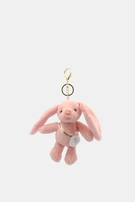 "For Me" Rabbit Key Chain, Bubblegum Pink