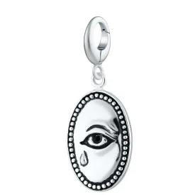 Silver Crying Eye Charm