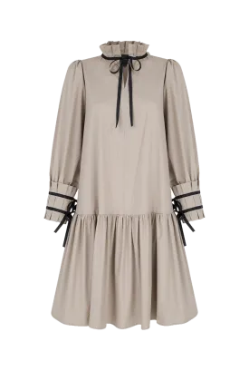 Simone Beige Cotton Dress