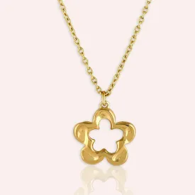 TFC Daisy Gold Plated Pendant Necklace