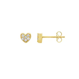 Tiny Heart Stud Earrings