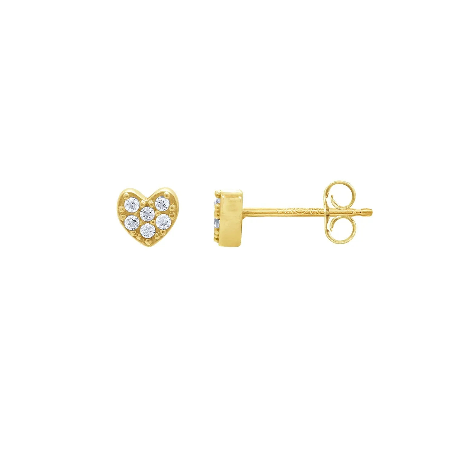 Tiny Heart Stud Earrings