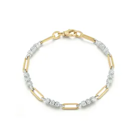 Two-Tone Pia Gold Chain Link Bracelet